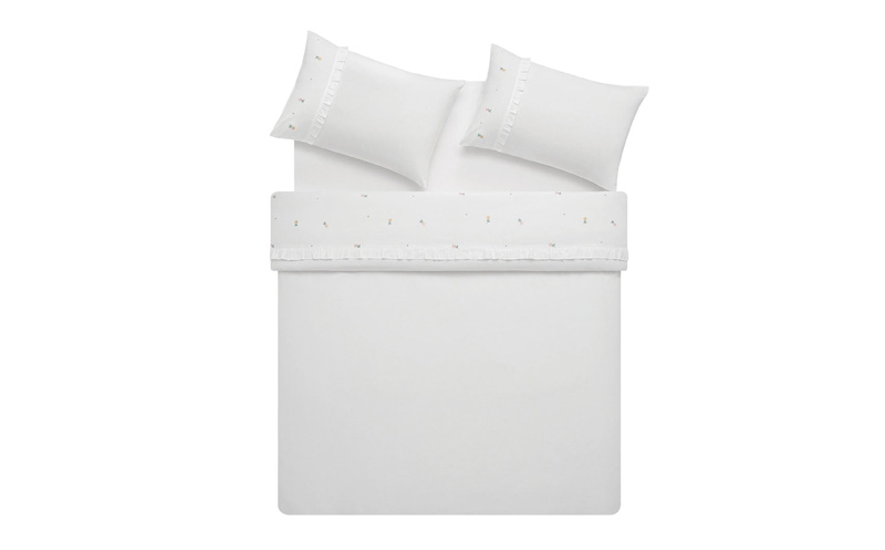 200X220 ANGEL CREPE DUVET COVER SET - WHITE